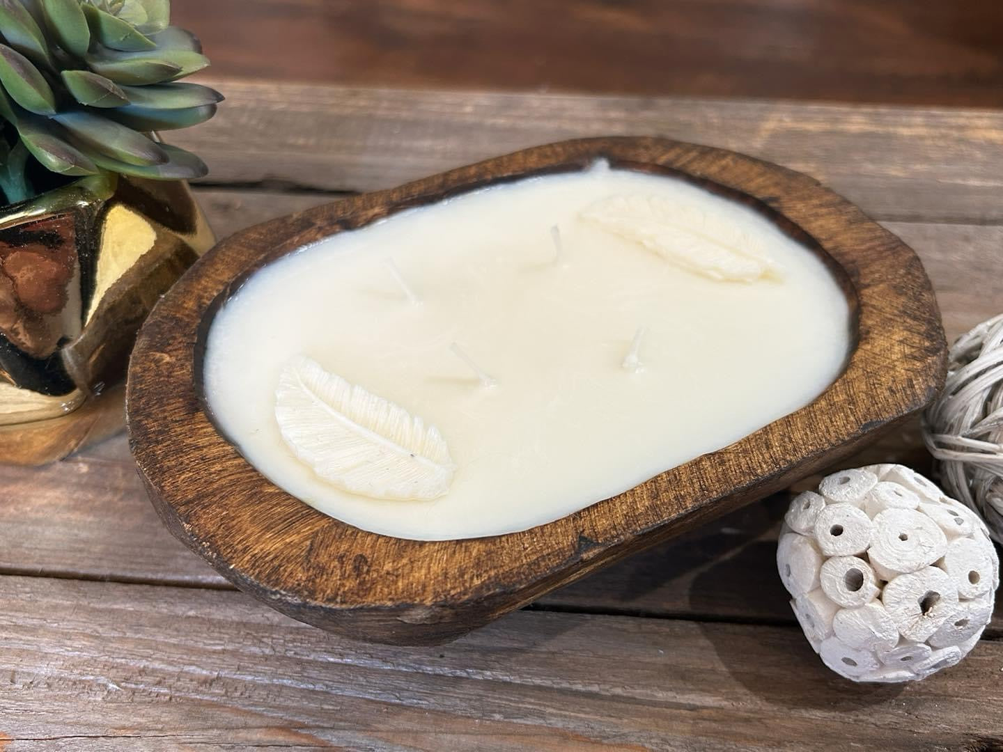 Hand Made Dough bowl Candle